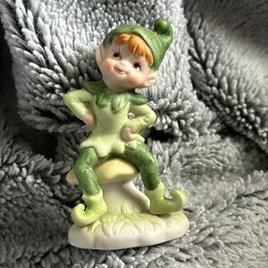 Vintage Porcelain Pixie Elf Leprechaun Figurine